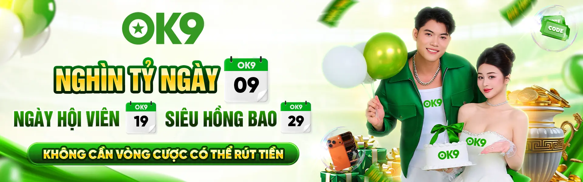 khuyến mãi ưu đãi cho thành viên mới của ok9